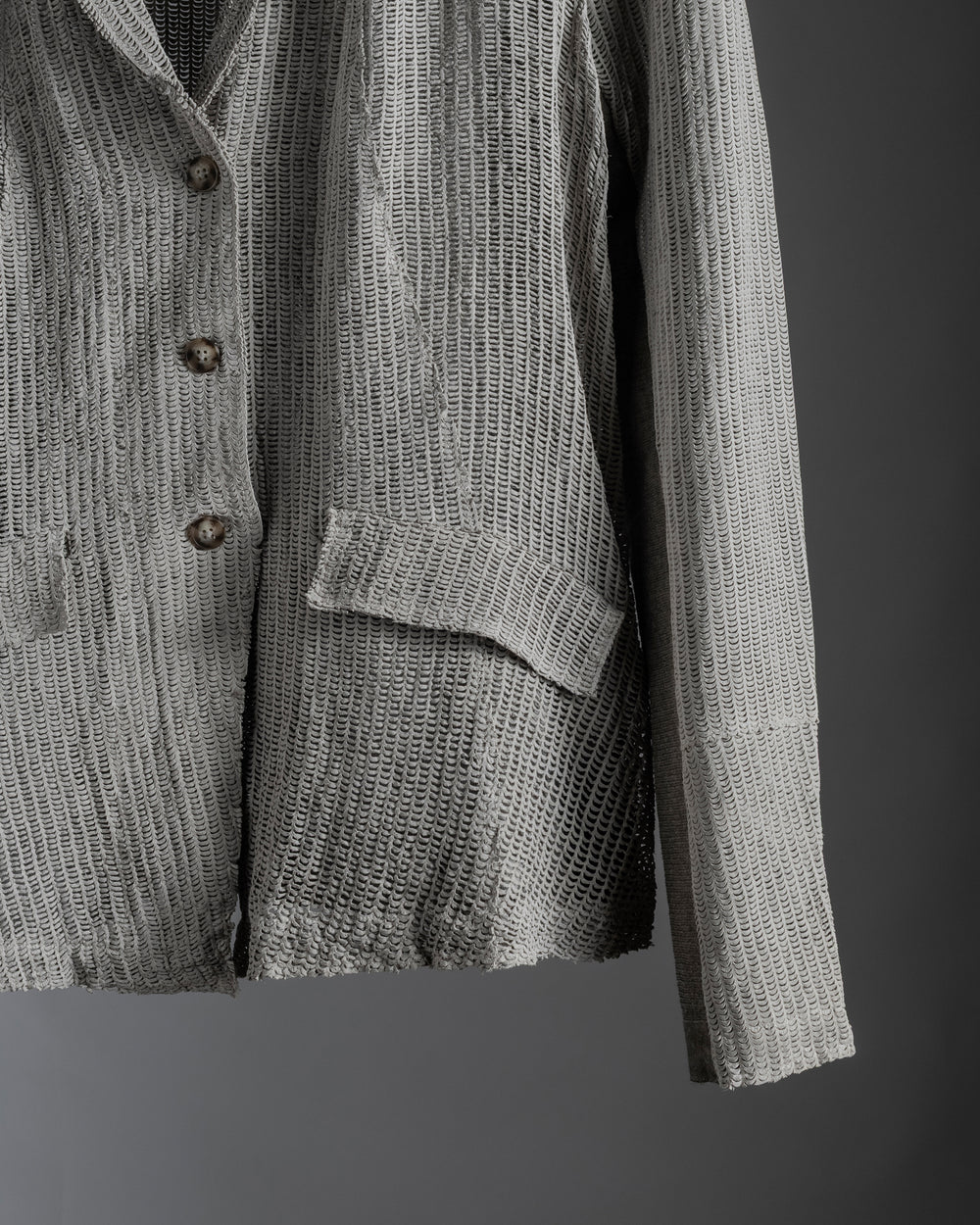 Textural Leather Blazer Rope