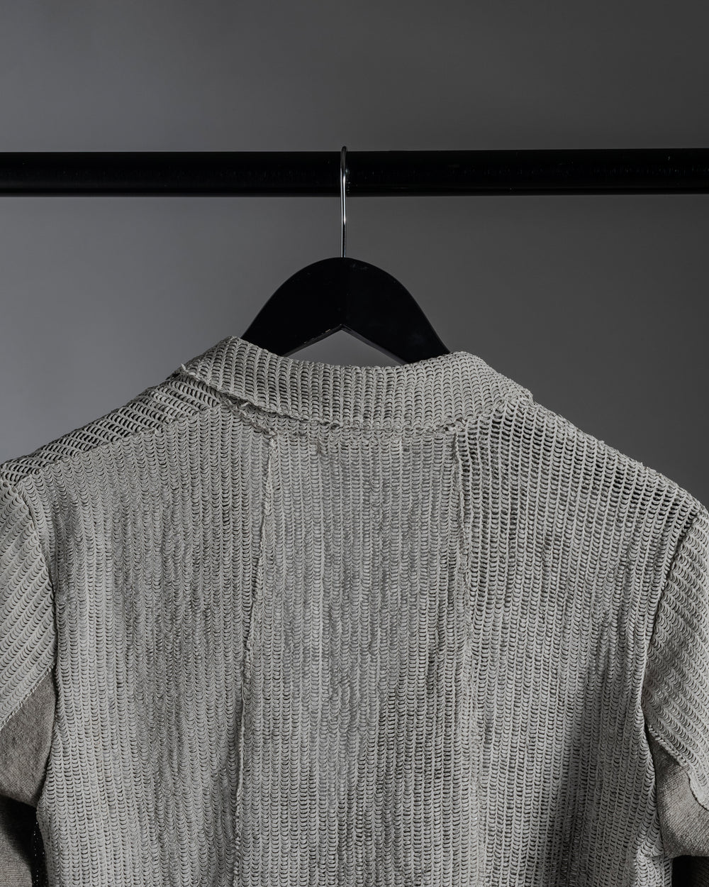 Textural Leather Blazer Rope