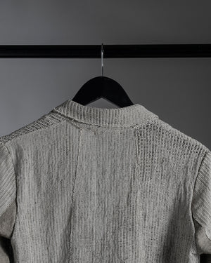 Textural Leather Blazer Rope