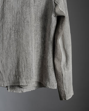 Textural Leather Blazer Rope