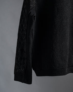 Textural Bomber Leather Jacket Black