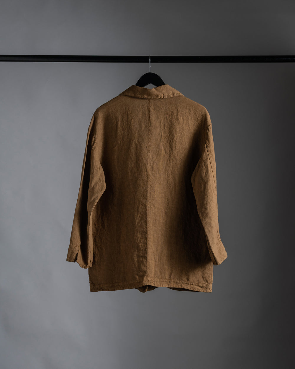 Linen Longline Jacket Mustard