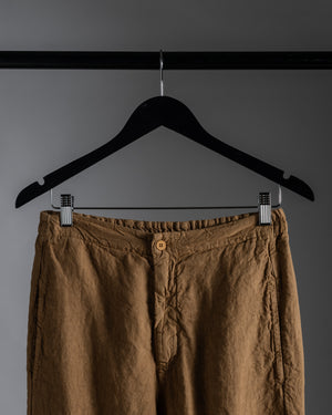Linen Slim Pant Mustard