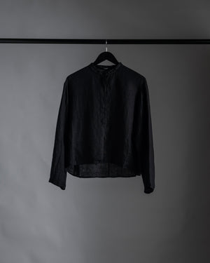 Linen Relaxed Shirt Black
