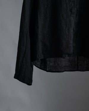 Linen Relaxed Shirt Black
