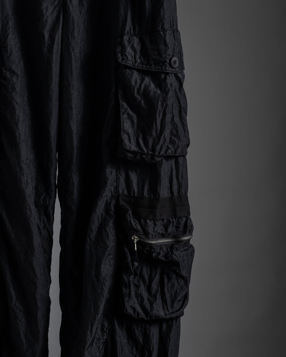 Silk Cargo Pant Black