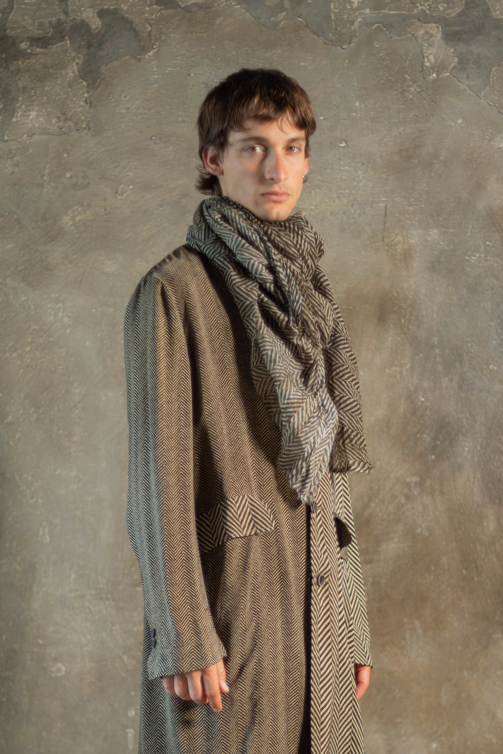 Scarf Medano Dig 1 Tan / Black