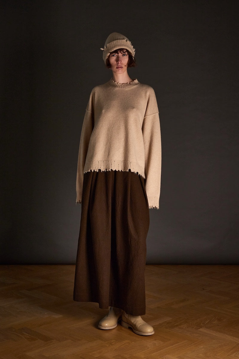 Long SLV Top Plain Cashmere Tan