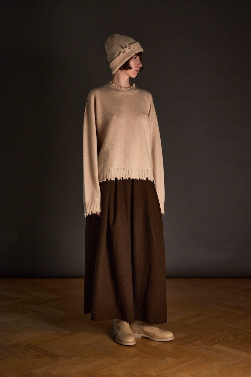 Long SLV Top Plain Cashmere Tan
