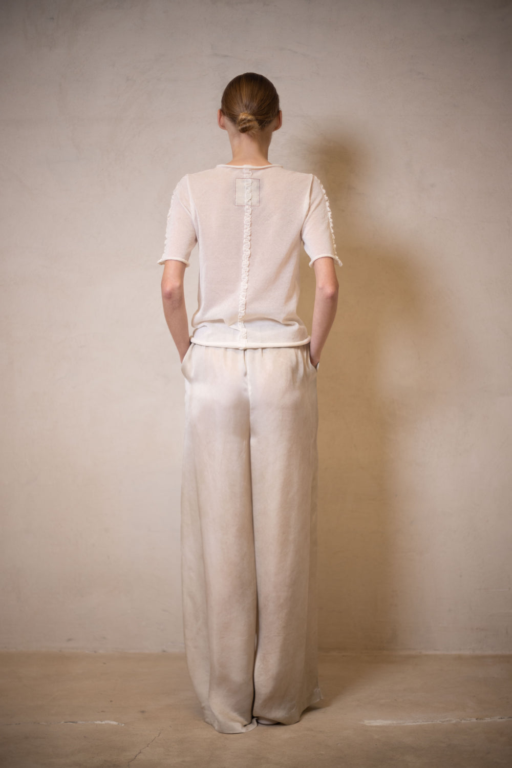 Short SLV Top Transparent Off White