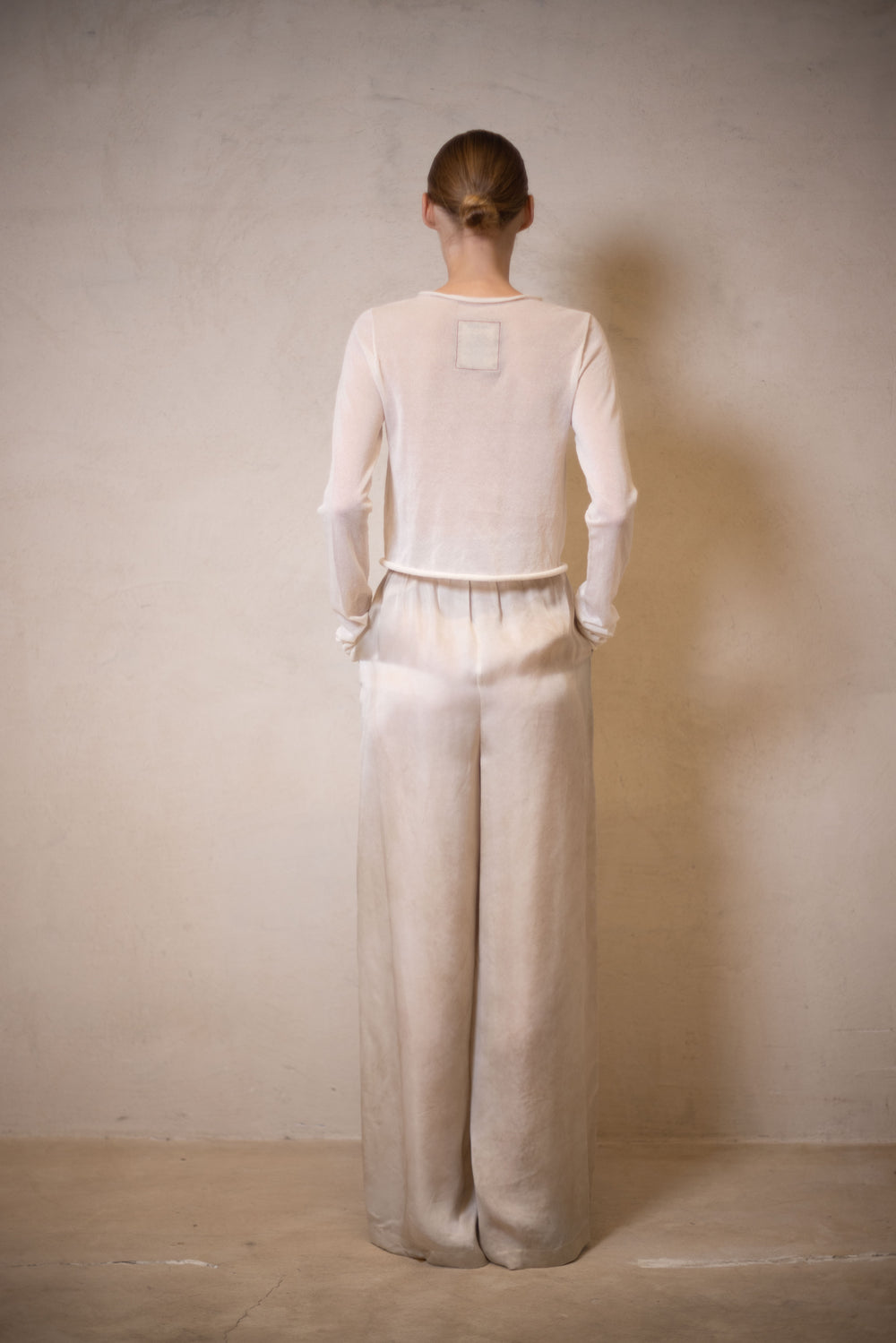Extra Long SLV Top Transparent Off White
