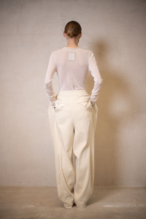 Long SLV Body Transparent Off White