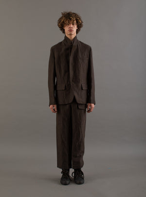 Jerrion Jacket Linen Wool Brown