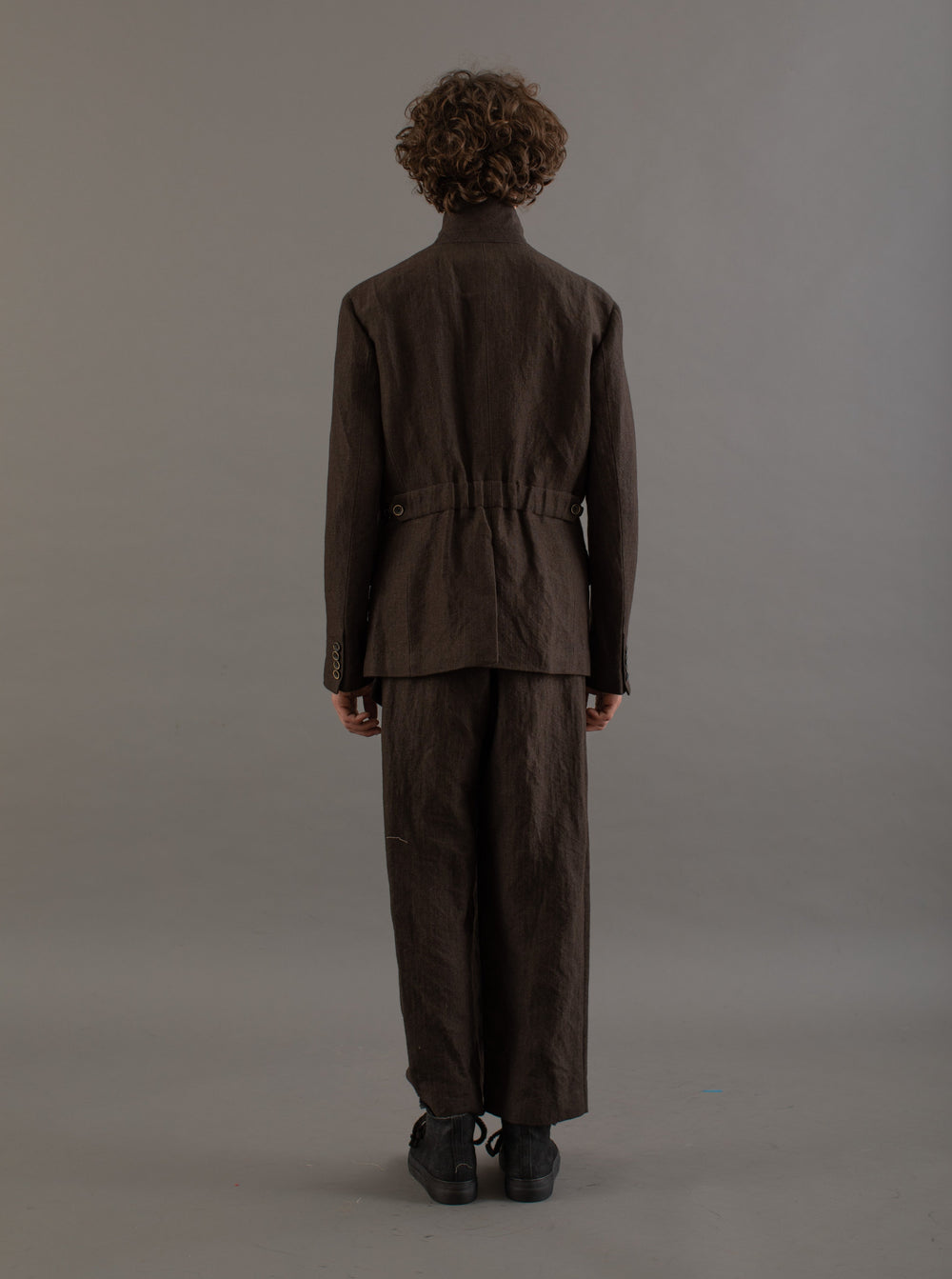 Jerrion Jacket Linen Wool Conjure Brown