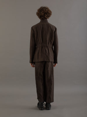 Jerrion Jacket Linen Wool Conjure Brown