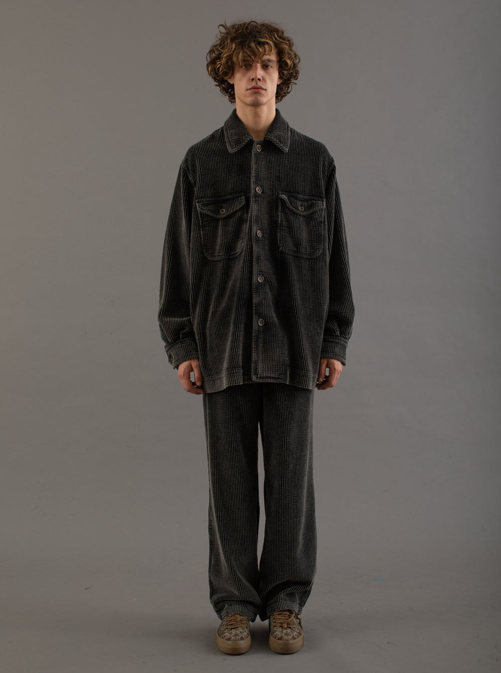 Javari Shirt Jacket Corduroy Dark Grey