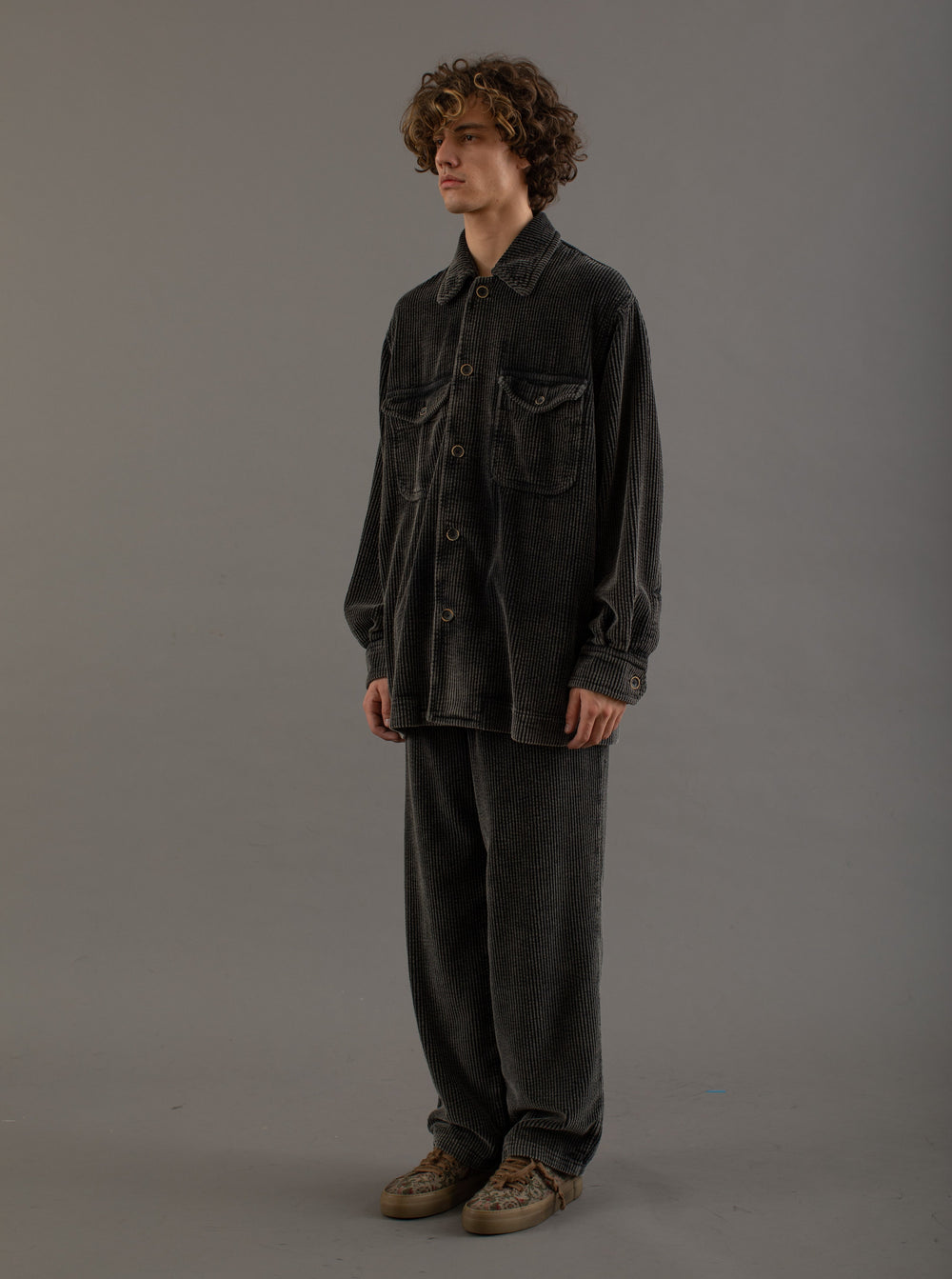 Javari Shirt Jacket Corduroy Dark Grey