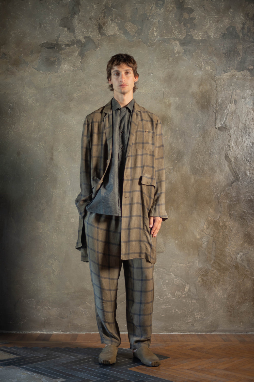 Giovanni Coat Aranceto Mustard / Blue