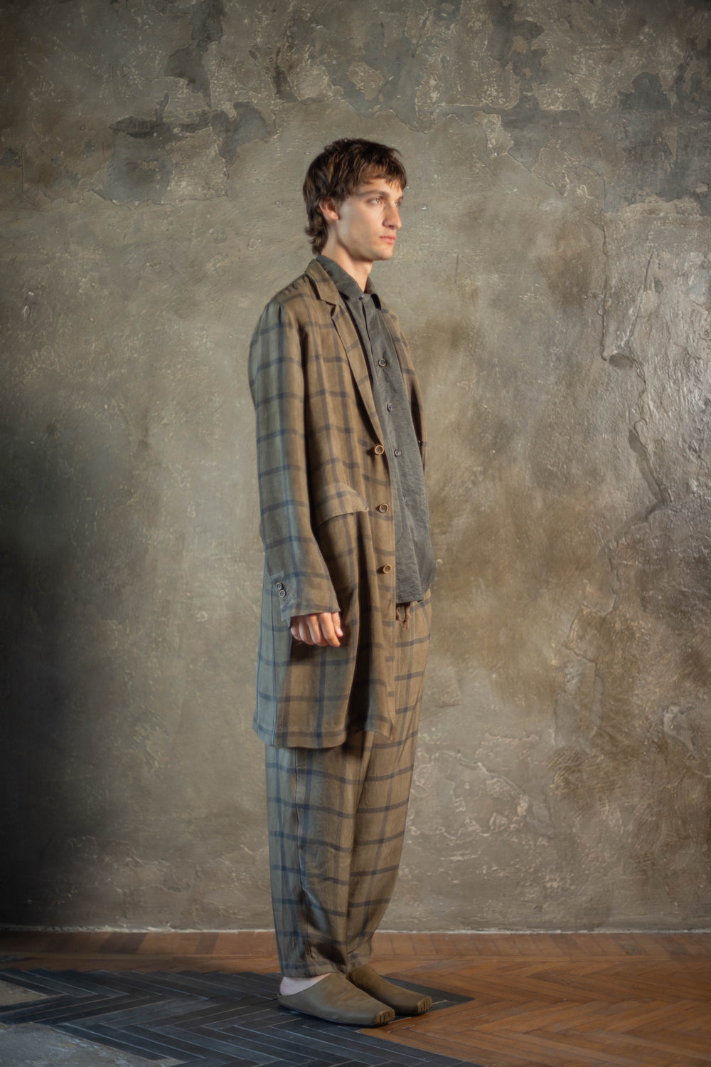Giovanni Coat Aranceto Mustard / Blue