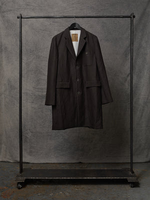 Giovanni Coat Linen Wool Brown