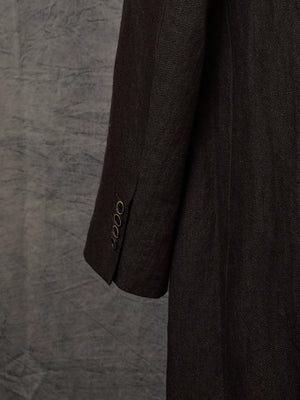 Giovanni Coat Linen Wool Brown