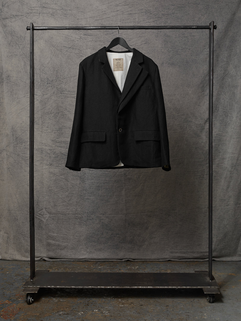 Jerrion Jacket Linen Wool Conjure Black