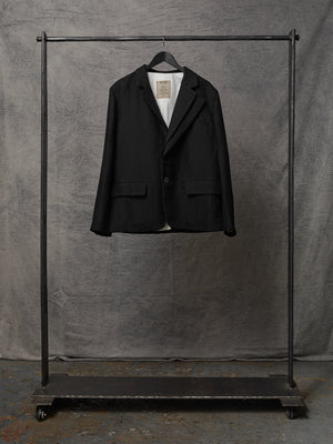 Jerrion Jacket Linen Wool Conjure Black
