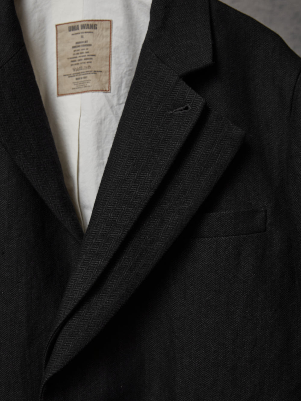 Jerrion Jacket Linen Wool Conjure Black