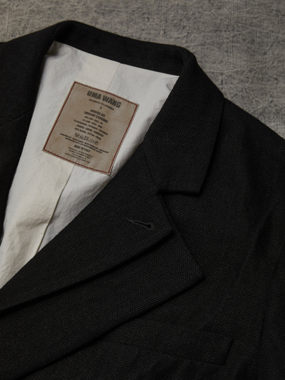 Jerrion Jacket Linen Wool Conjure Black