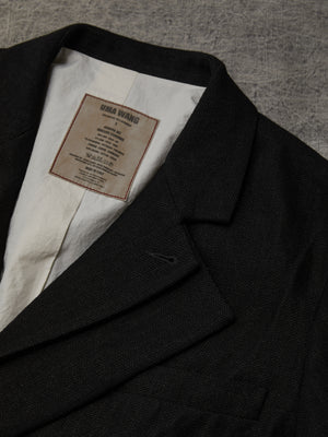 Jerrion Jacket Linen Wool Conjure Black