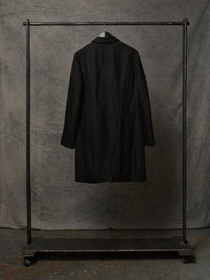 Giovanni Coat Linen Wool Black