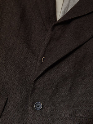 Jerrion Jacket Linen Wool Conjure Brown