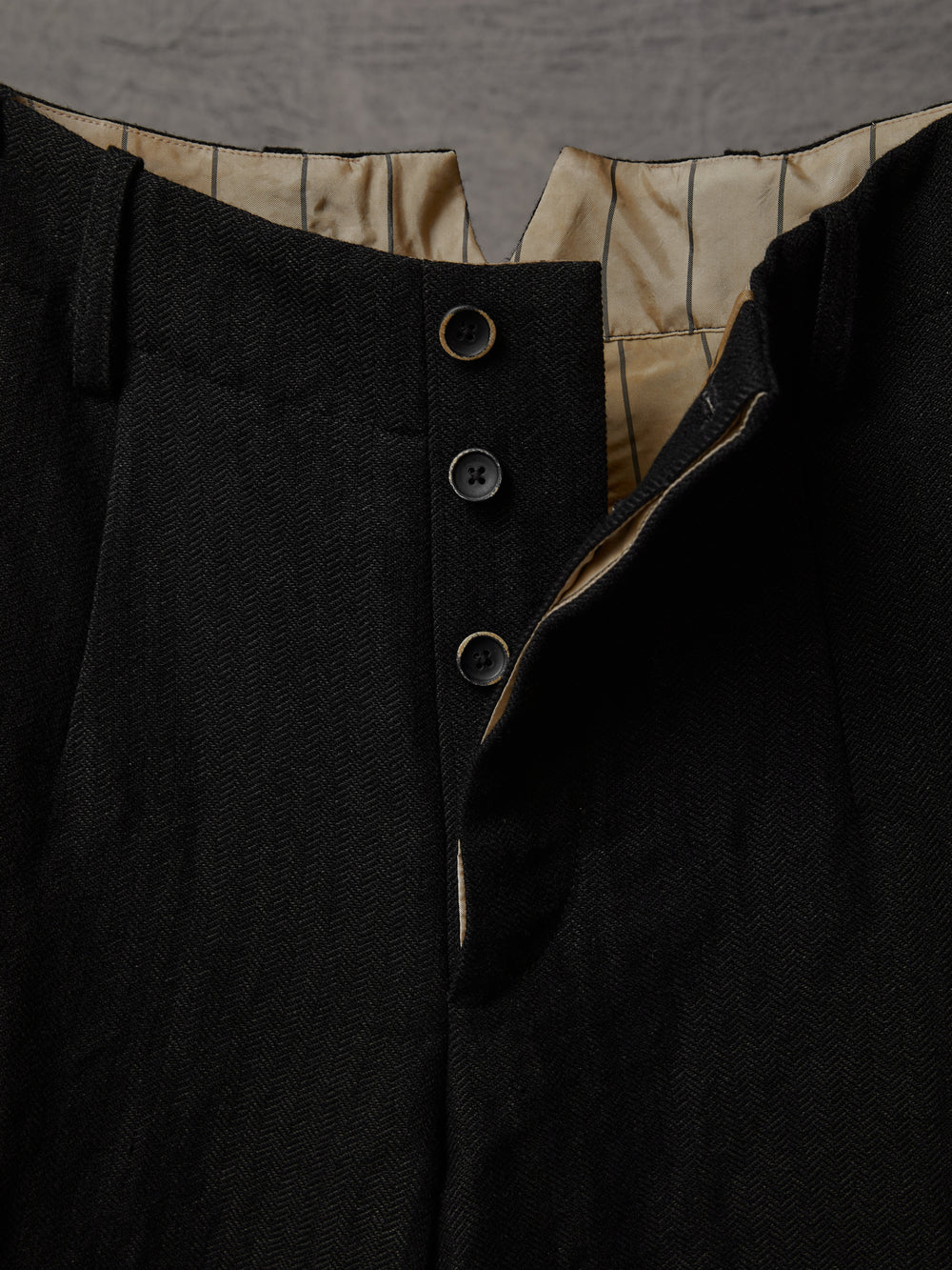 Patrick Pants Linen Wool Conjure Black