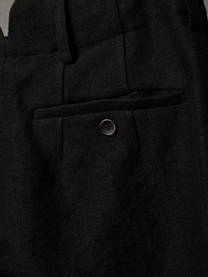 Patrick Pants Linen Wool Conjure Black