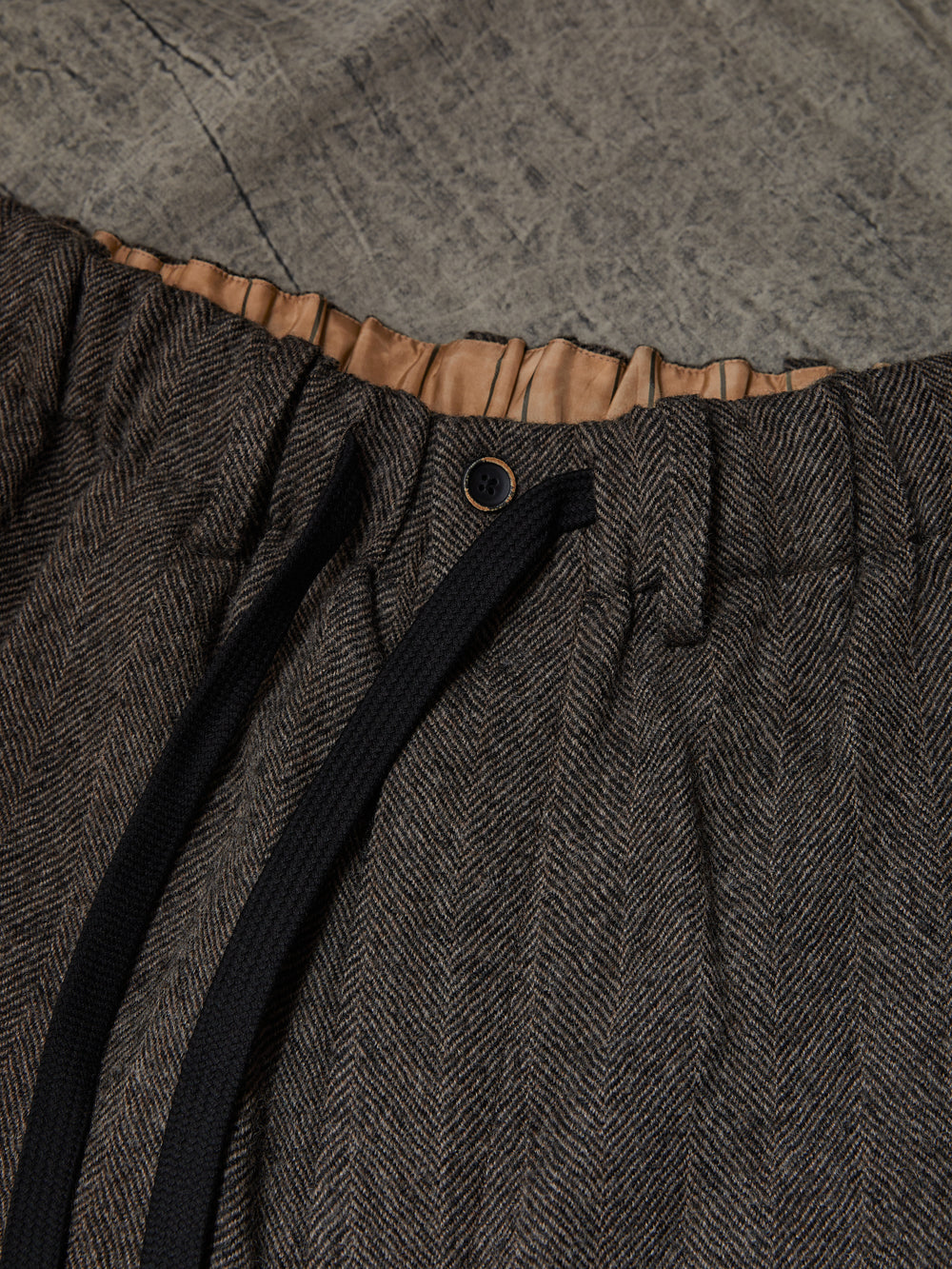 Pigiama Pants Wool Tan / Black