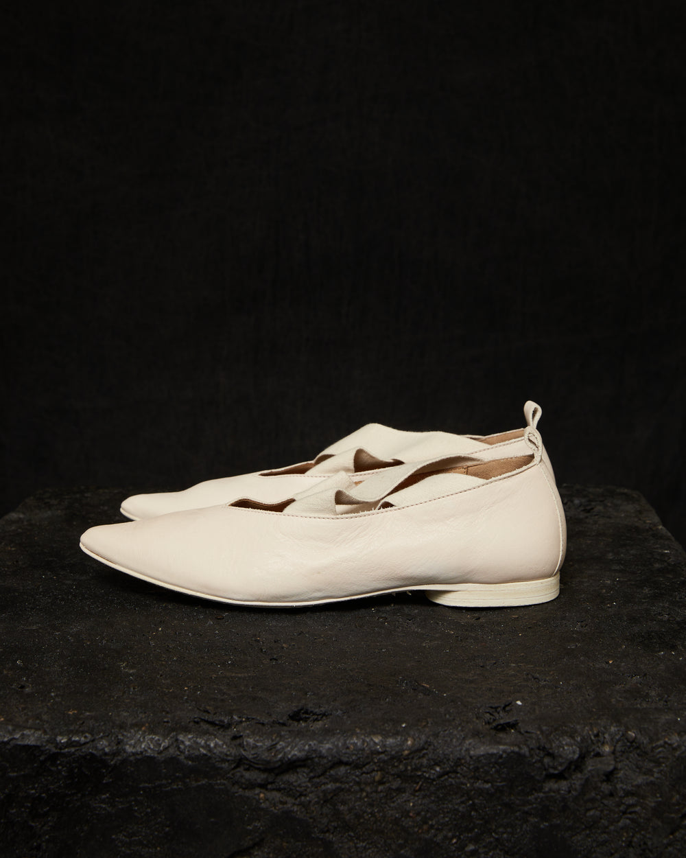 Pointed Ballet Flats Off White