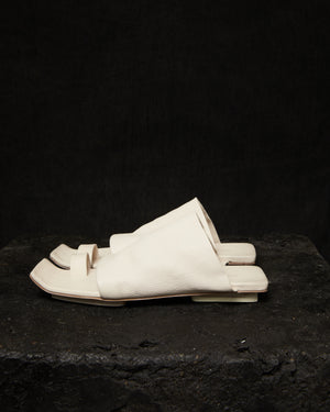 Square Slippers Off White