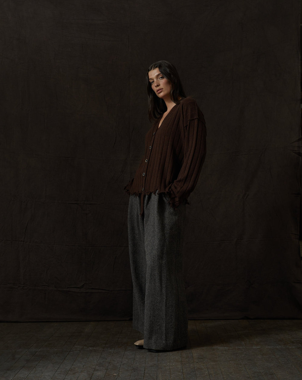 Paella Pants Wool Tan / Black