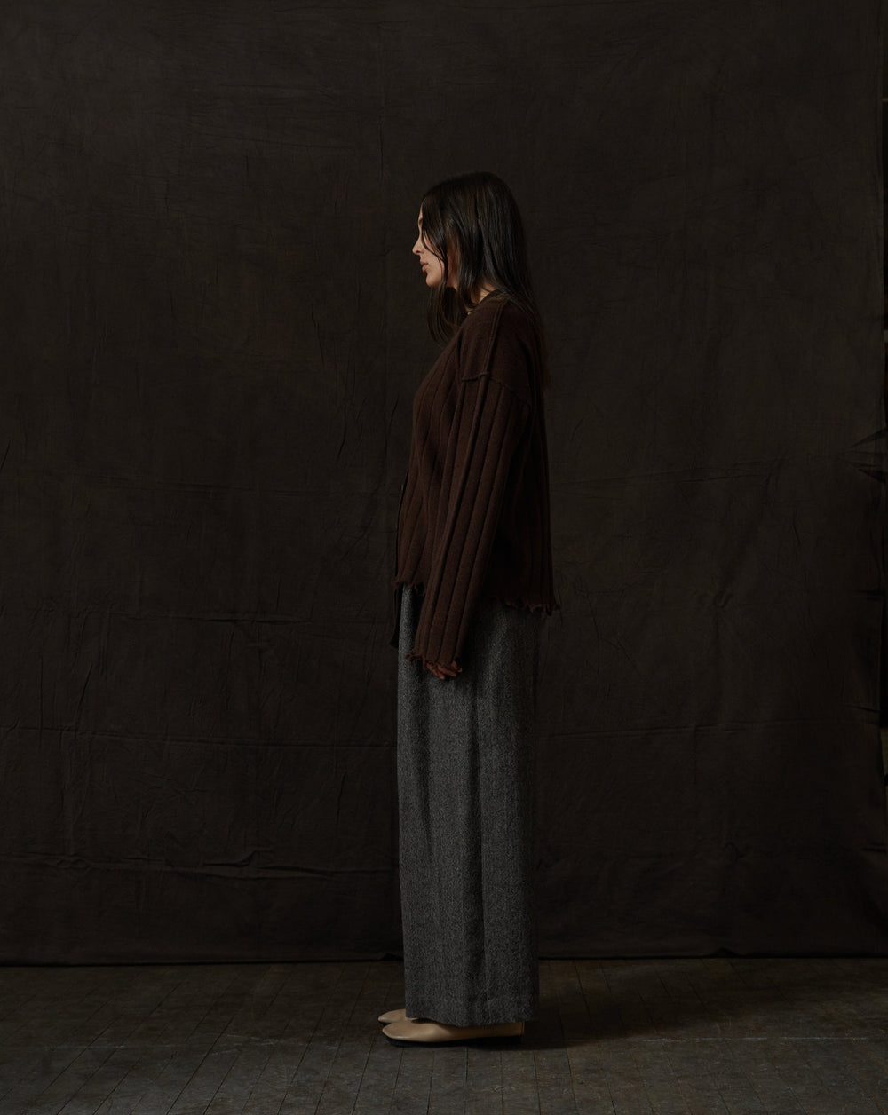 Paella Pants Wool Tan / Black