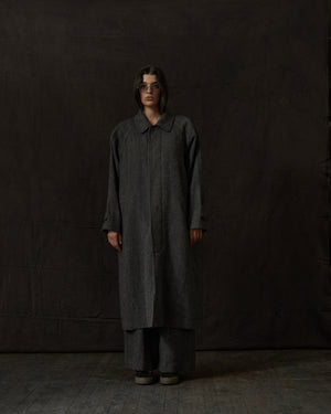 Chunk Coat Wool Tan / Black