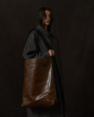 Oversize Bag Brown w/ Black Strap