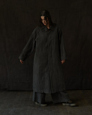 Chunk Coat Wool Tan / Black