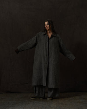 Chunk Coat Wool Tan / Black