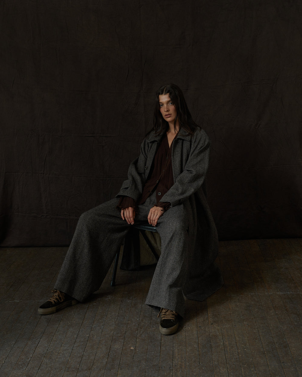 Paella Pants Wool Tan / Black