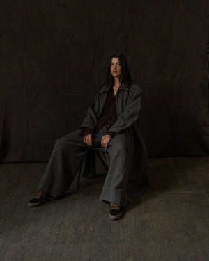 Chunk Coat Wool Tan / Black