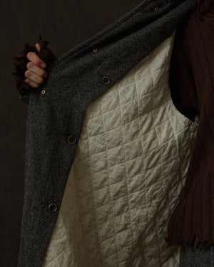 Chunk Coat Wool Tan / Black