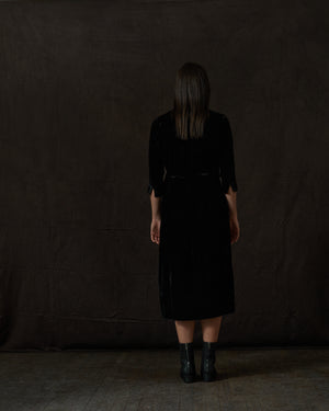 Anthea Dress Alpine Black Velvet