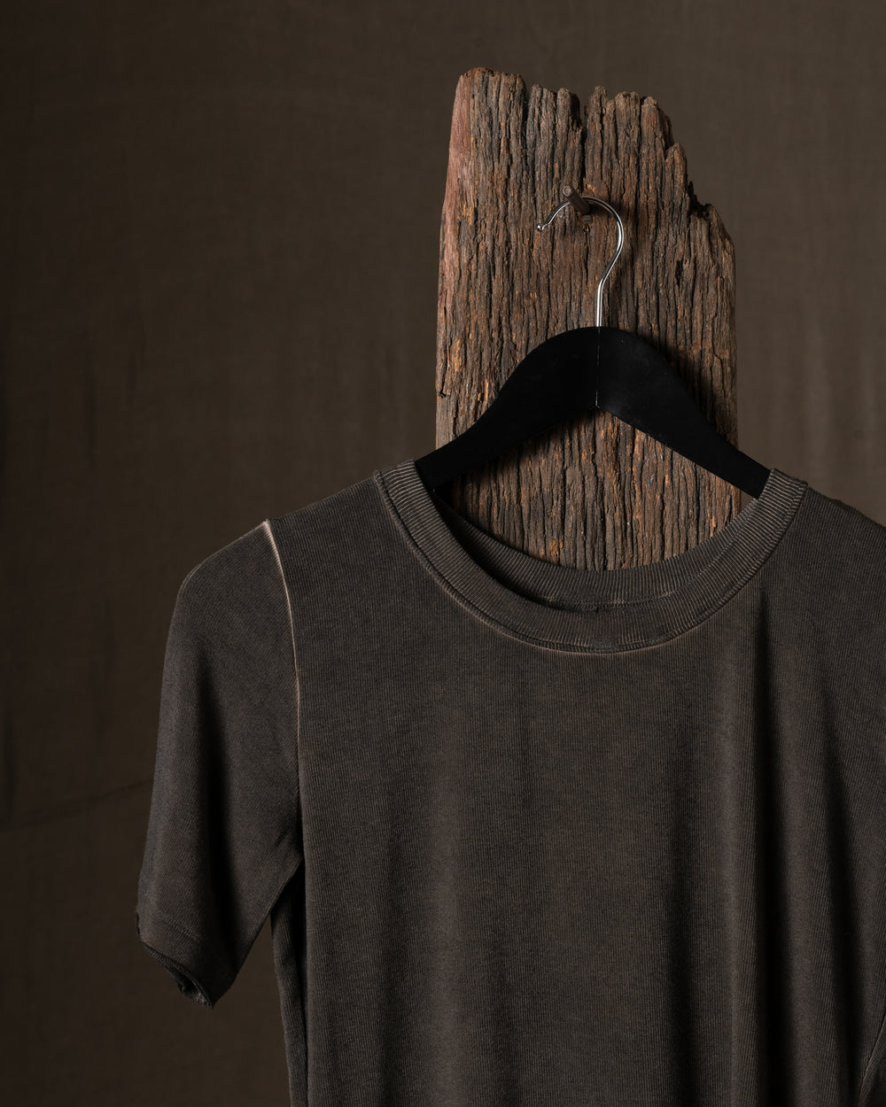 Tir Top Jersey Rib Grey Brown