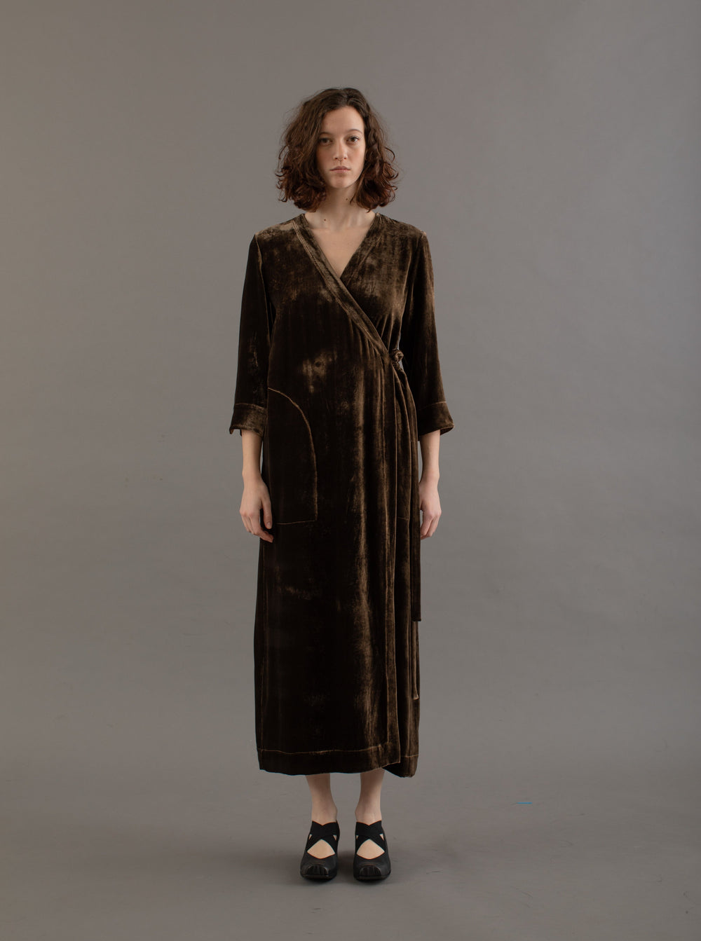 Anthea Dress Velvet Brown