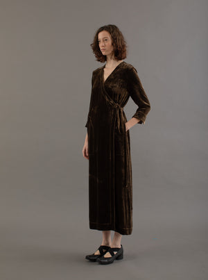 Anthea Dress Velvet Brown